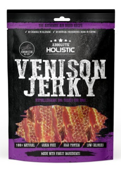  Absolute Holistic - Air Dried Venison Steak Jerky 100g