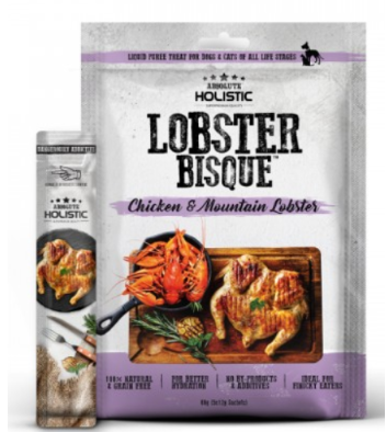 Absolute Holistic - 超越巔峰 純天然 無穀物 高級濃湯肉泥 (雞肉+龍蝦) 貓犬用 12g x 5 