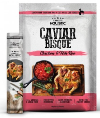 Absolute Holistic - 超越巔峰 純天然 無穀物 高級濃湯肉泥 (雞肉 + 飛魚子) 貓犬用 12g x 5 