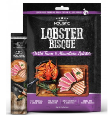 Absolute Holistic - Lobster Bisque Liquid Puree Treats (Wild Tuna & Lobsters) for Dogs & Cats 12g x 5