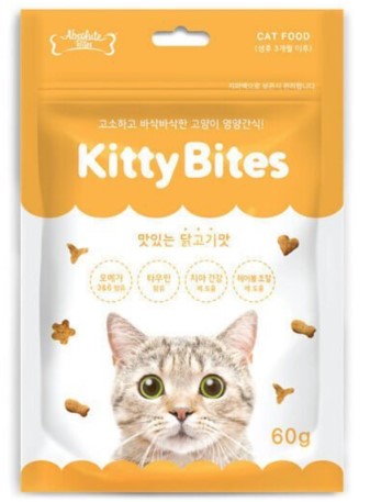 Absolute Bites - Kitty Bites潔齒化毛美毛 貓咪營養小脆餅 (雞肉味) 60g