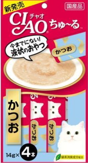 CIAO - 日本貓肉泥小食 (鏗魚) 14g x4 