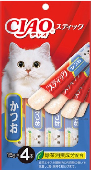 CIAO - Bonito Jelly Lick Snacks for Cats 15g x4