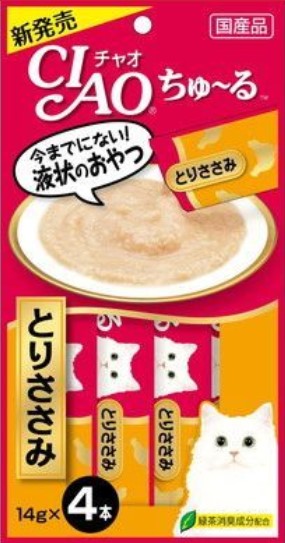 CIAO - Chicken Fillet Lick Snacks for Cats 14g x4