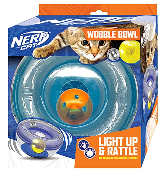 Nerf - Cat 7in PS Wobble Bowl with LED Ball and Bell Ball