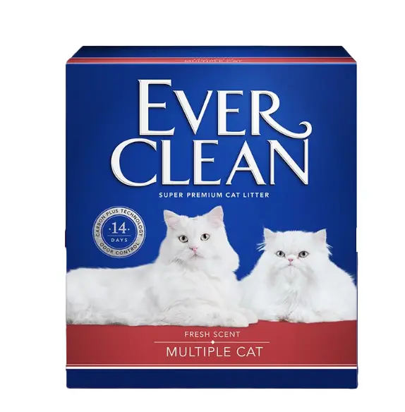 Ever Clean 藍鑽紅標 多貓抑氨 礦物貓砂 8.5kg (紅色)