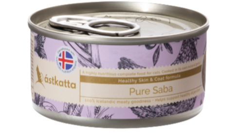 ASTKATTA - Feline Pure Saba Complete Healthy Skin & Coat Formula Adult Cat Wet Food -80g