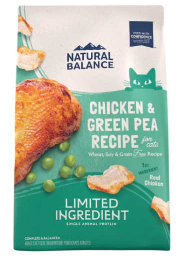 NATURAL BALANCE - Limited Ingredient Grain Free Chicken & Green Pea for Adult Cat 10lb