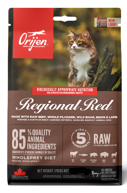 Orijen - Regional Red 紅肉配方 (牛肉、沙丁魚、野豬、野牛和羊肉) 全貓糧  4lb