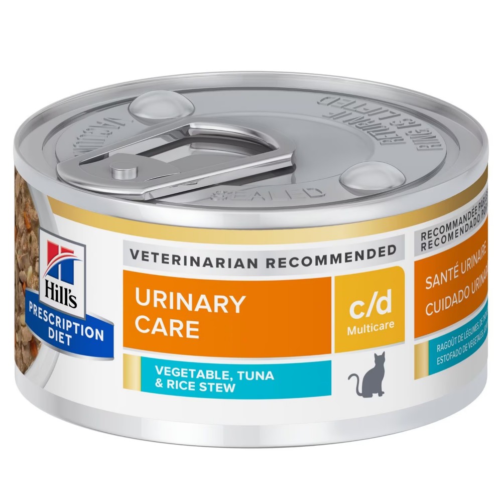 Hill's Prescription Diet c/d Multicare Vegetable, Tuna & Rice Stew Cat Canned Food 2.9oz*24