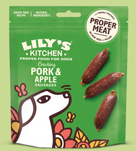 Lily's Kitchen - Grain-Free Cracking Pork & Apple Sausages for Dogs 70g