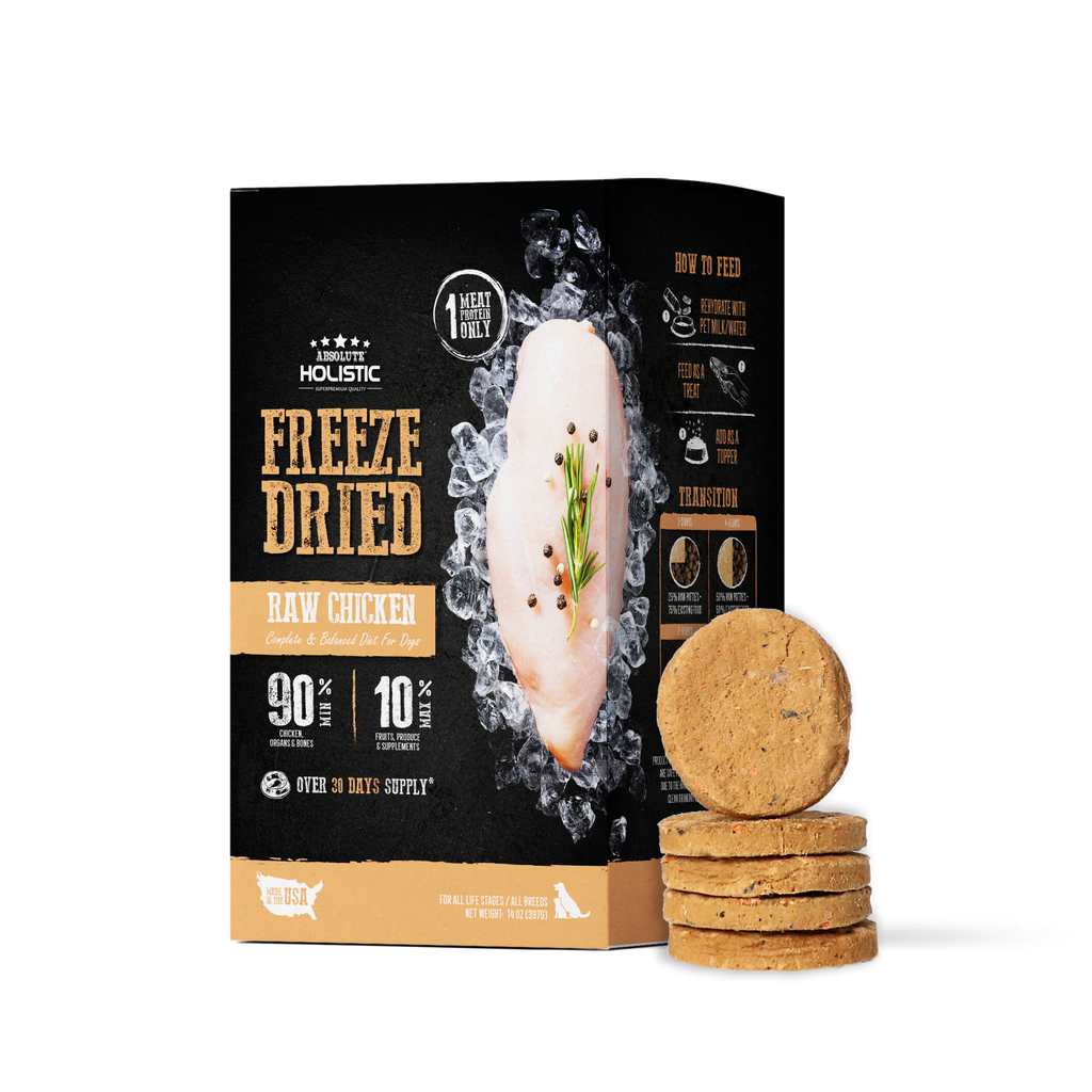 Absolute Holistic - Freeze Dried Patty Chicken Complete & Balanced Diet For Dogs 360g