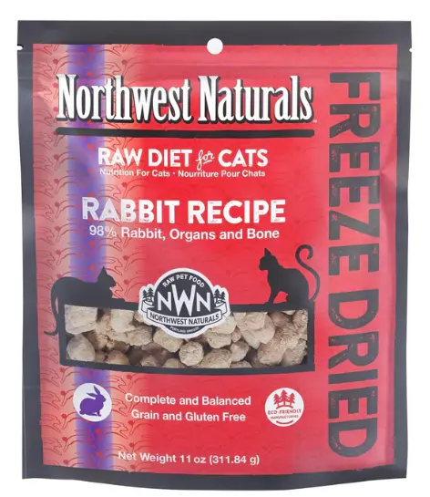 Northwest Naturals Freeze Dried Rabbit Recipe Cat Food 11oz