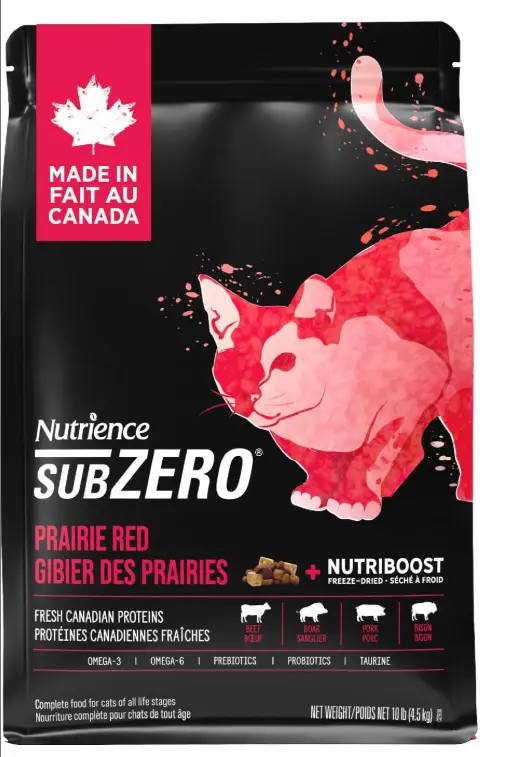 Nutrience Subzero Prairie Red High Protein Cat Food 10lb