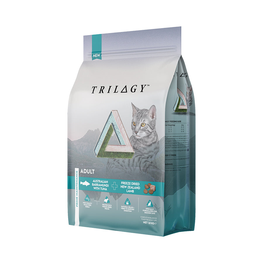 Trilogy - 澳洲尖吻鱸魚及吞拿魚+ 5%紐西蘭羊肺凍乾 無穀成貓糧 1.8kg