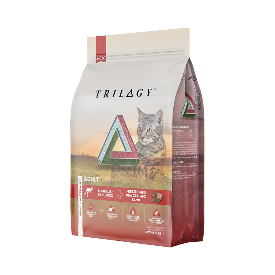 Trilogy - 澳洲野生袋鼠+ 5%紐西蘭羊肺凍乾 無穀成貓糧 1.8kg