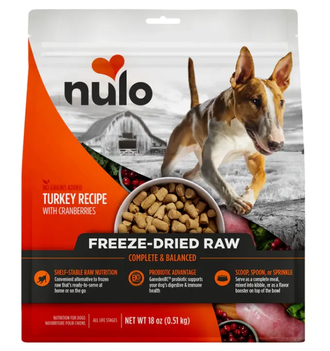 Nulo FreeStyle 無穀物凍乾 火雞及蔓越莓 狗糧 狗小食18oz