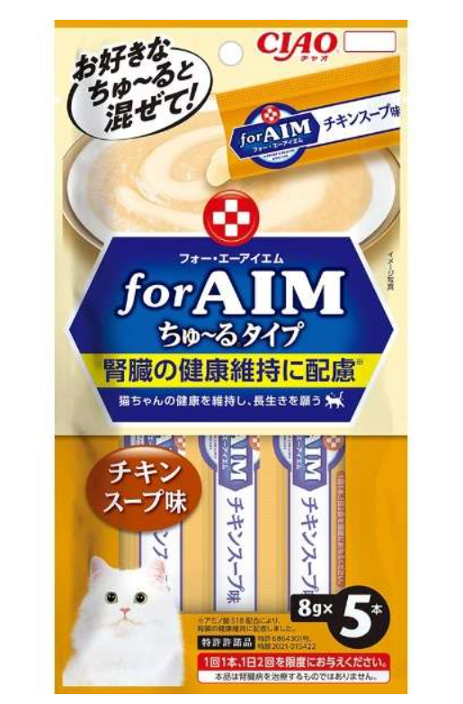CIAO - For AIM Series Amino Acid S18 Chicken Soup Lick Snacks for Cats 8g x5