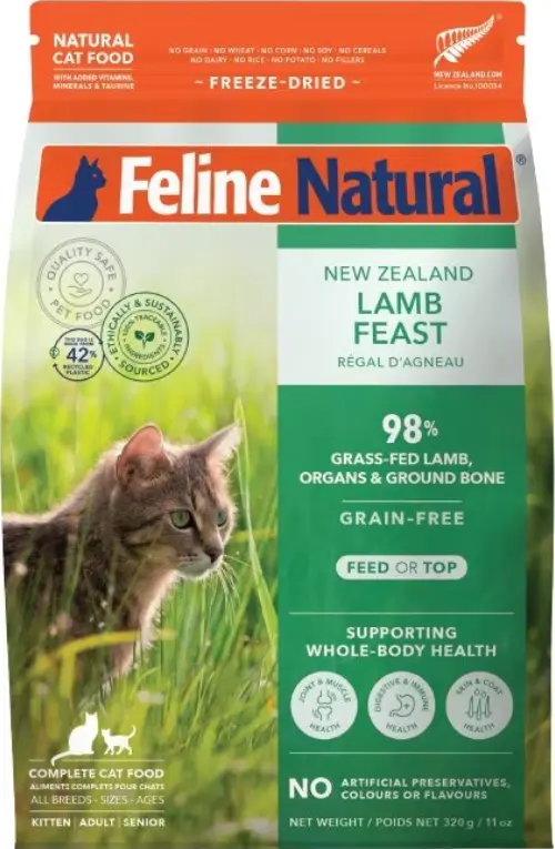 Feline Natural Lamb Feast Freeze-Dried Cat Food, 320g320g