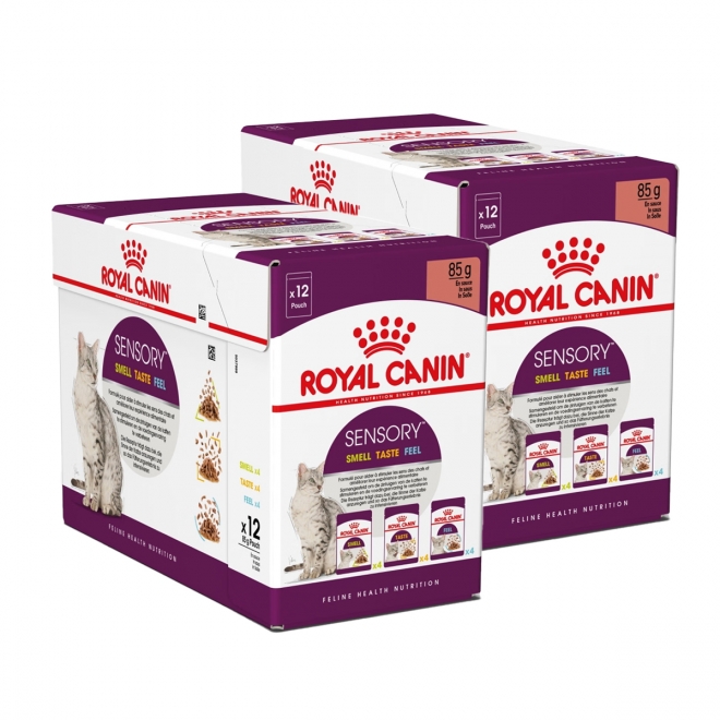 Royal Canin Cat Sensory Multi-Pack Gravy  ( Smell, Taste, Feel@4 packs) 85g X12