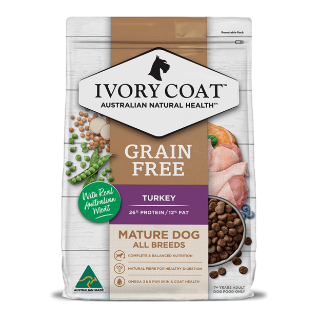 Ivory Coat GRAIN FREE MATURE ALL BREEDS DRY DOG FOOD TURKEY 2kg
