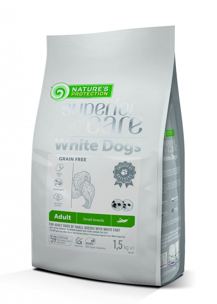 NATURE'S PROTECTION Superior Care White Dog Grain Free With Insect small Adult Dog 1.5kg