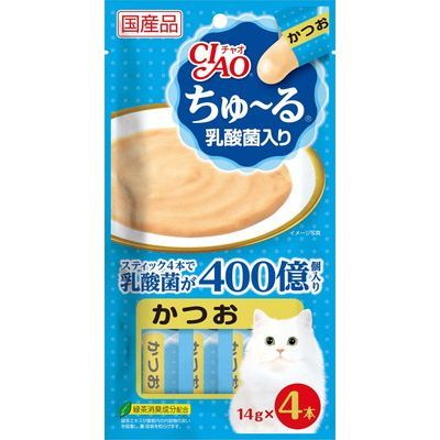 CIAO - 日本乳酸菌肉泥 貓條 鰹魚味 14g X4  