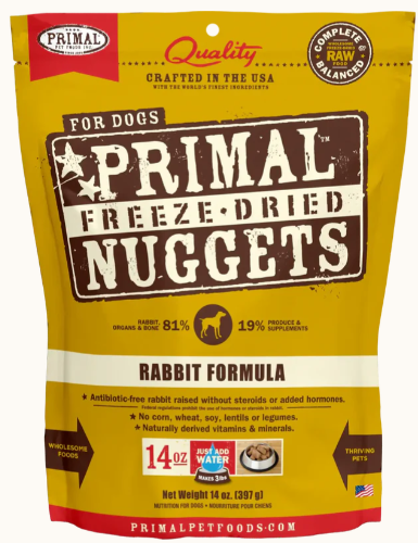 Primal 冷凍脫水狗糧 - 兔肉配方 14oz 