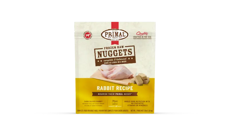 Primal Nuggets Freeze Dried Dog Food - Rabbit Formula 14oz 