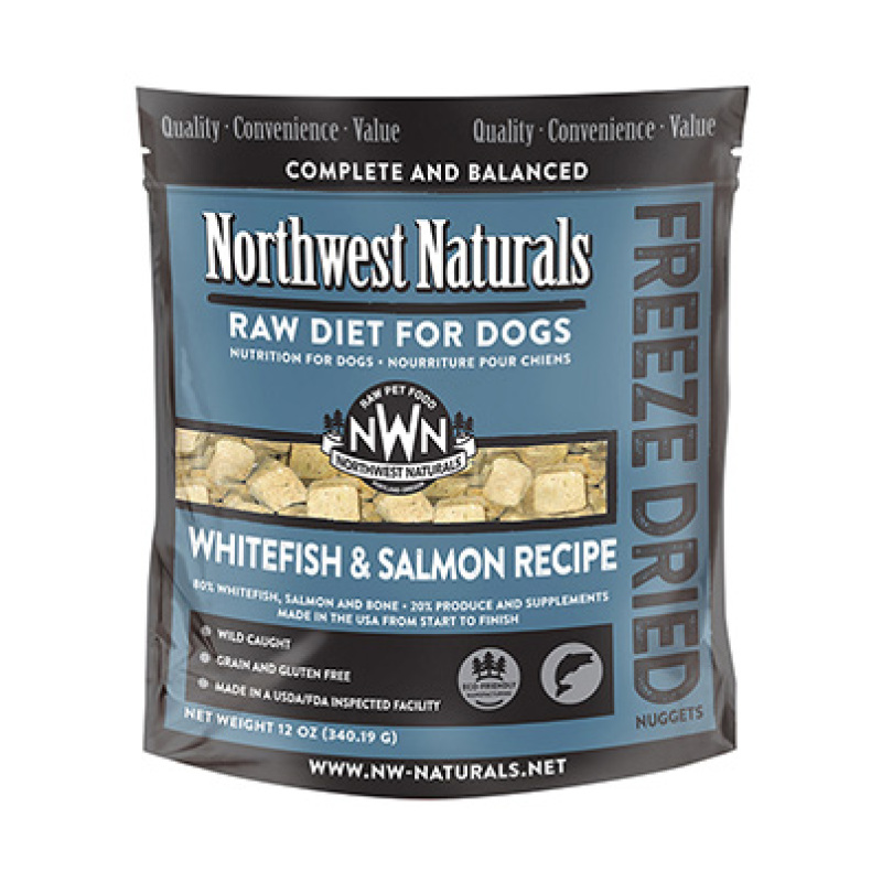 Northwest Naturals Dog Freeze Dried WhiteFish & Salmon Nuggets 12oz 