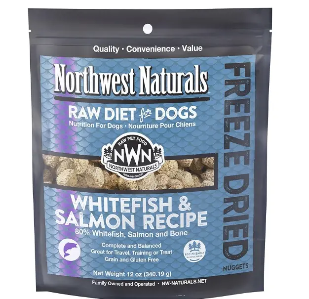 Northwest Naturals Freeze Dried WhiteFish & Salmon Nuggets Dog Food 12oz 