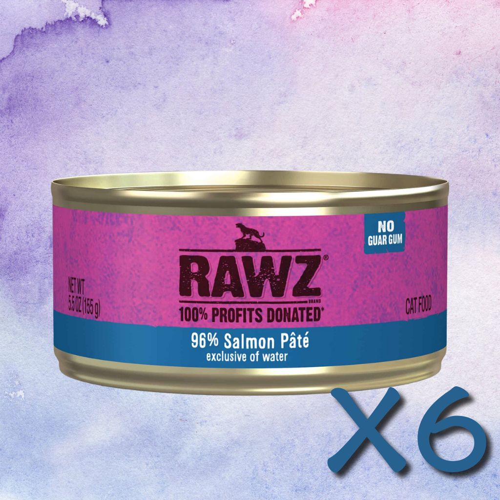 Rawz 美國 三文魚 全貓罐頭 155g X6