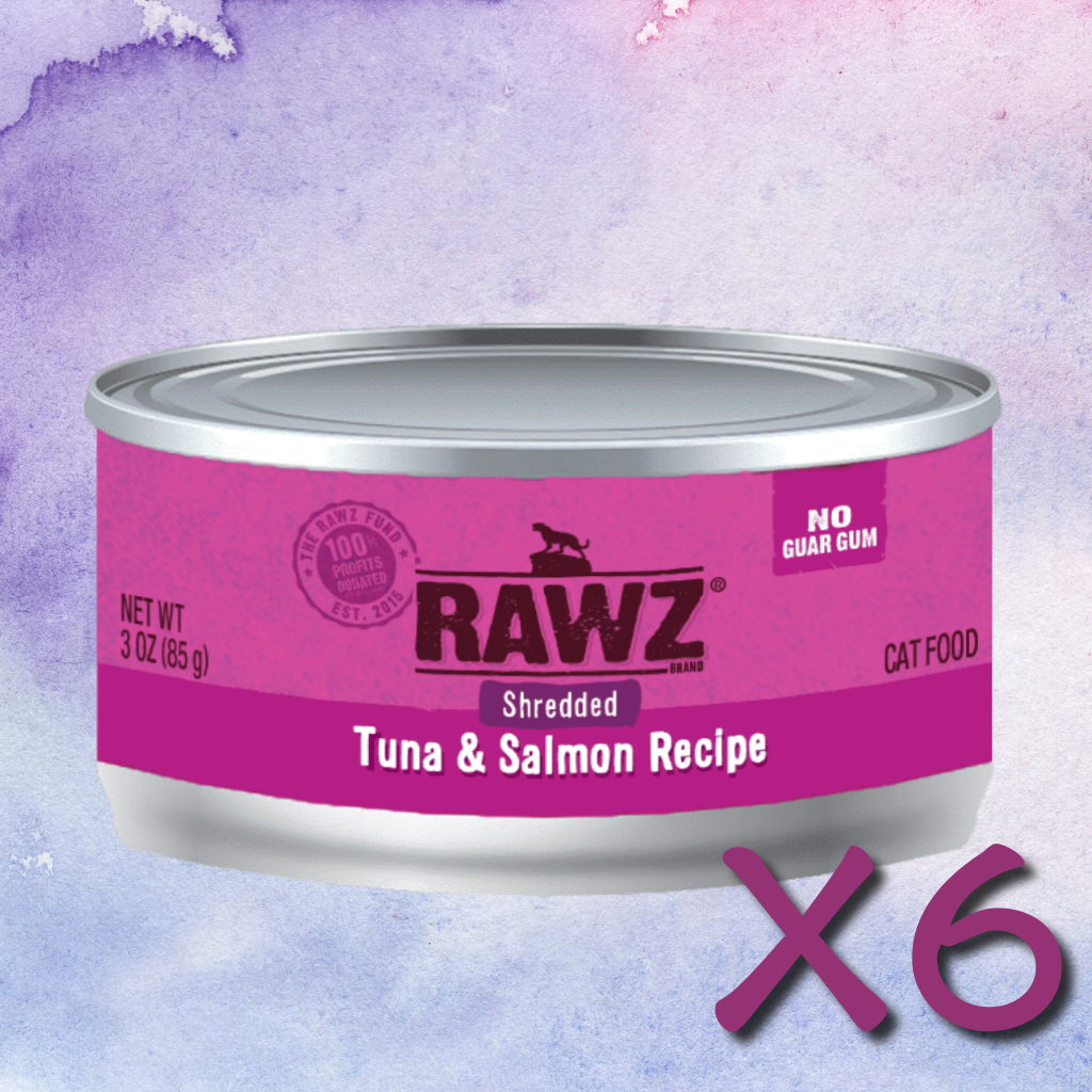 Rawz SHREDDED TUNA & SALMON CAT CAN FOOD RECIPE 155g X6