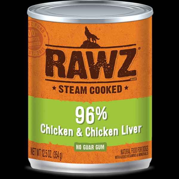 Rawz 96% Chicken & Chicken Liver Dog Can 354g