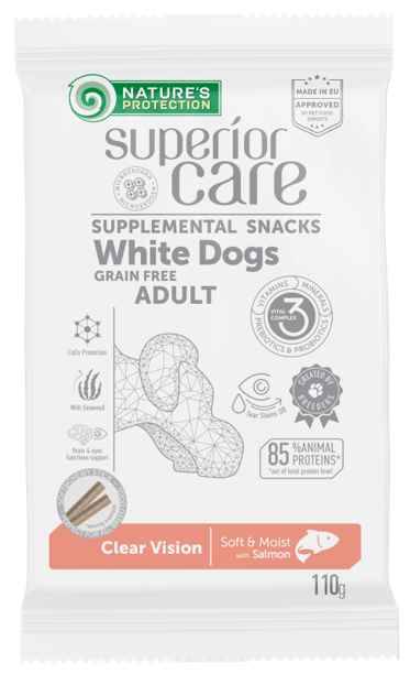 Nauture's Protecton Superior Care (Clear Vision) Grain Free - Salmon Supplemental Snack White Adult Dog 110g