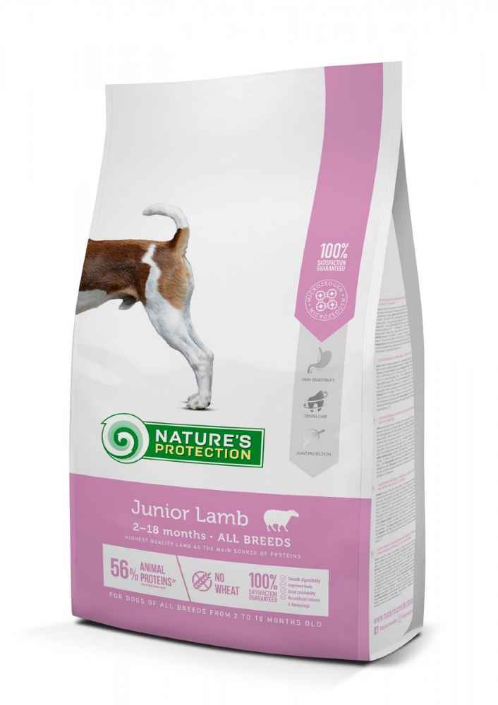 Nature's Protection JUNIOR LAMB COMPLETE PET FOOD WITH LAMB FOR GROWING DOGS OF ALL BREEDS 7.5kg