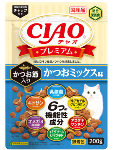 CIAO 鰹魚片混合鰹魚口味 貓貓乾糧 200g  #P-432