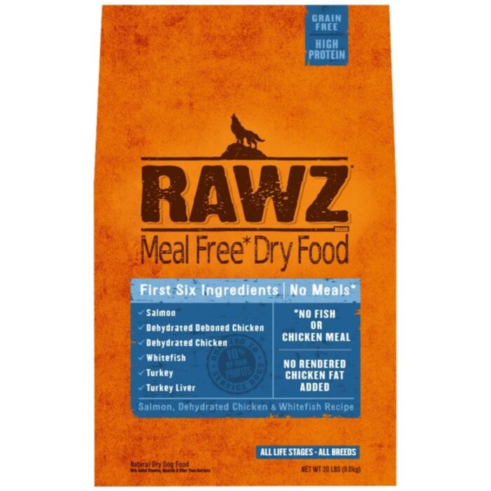 Rawz Dry Dog Food - Salmon, Dehydrated Chicken & Whitefish Recipe 3.5LB