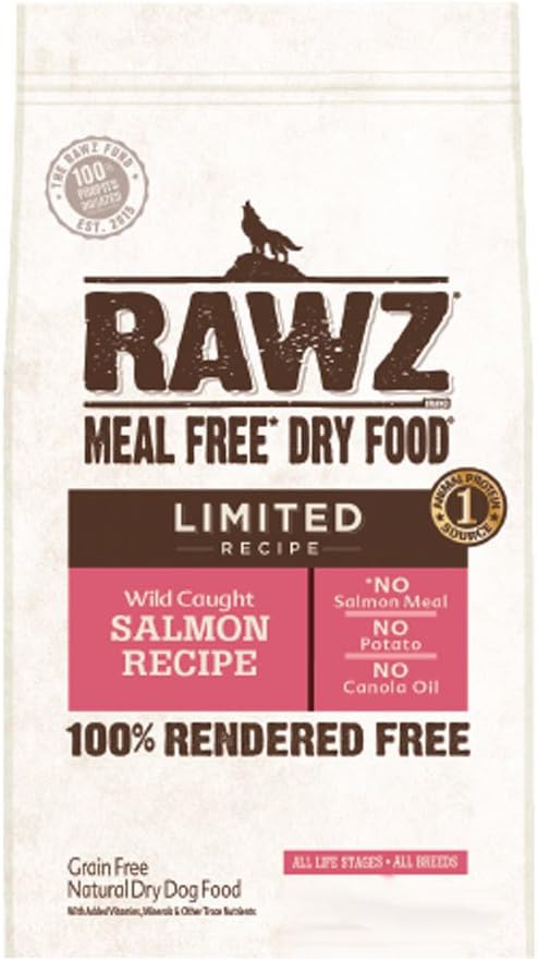 Rawz Grain Free Dry Dog Food - Limited Recipe - Wild Cought Salmon Recipe 3.5LB