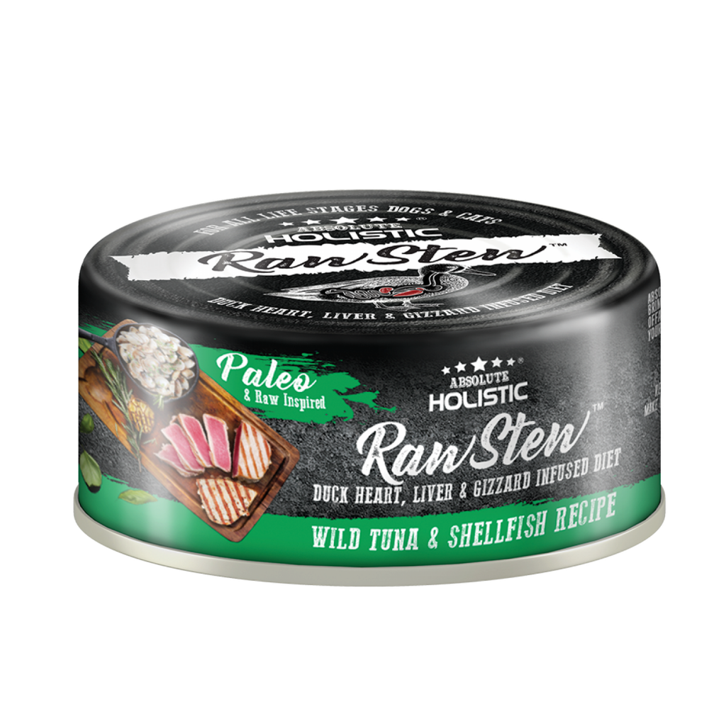 Absolute Holistic - Raw Stew Wild Tuna and Shellfish Can for Cats & Dogs 80g
