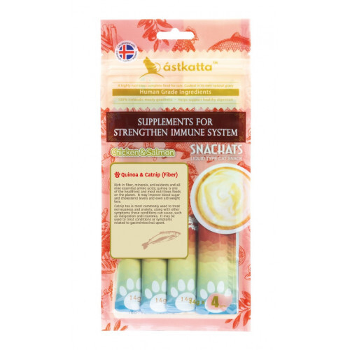 ástkatta - 營養小食汁汁 增強免疫系列 新鮮走地雞肉&藍背三文魚營養肉泥 14gx4