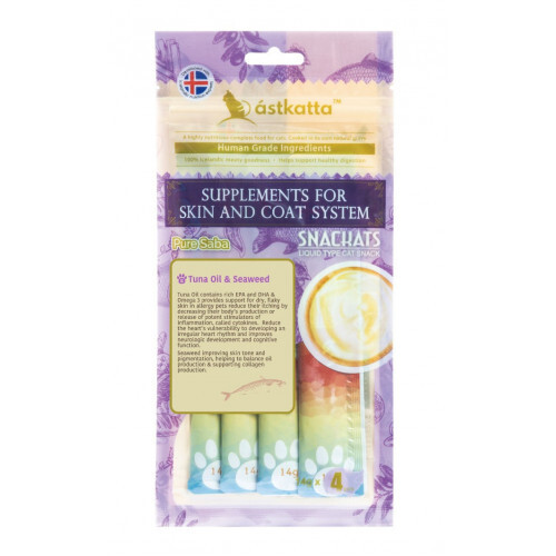 ástkatta - Grain Free Pure Saba Snackats For Cats 14gx4