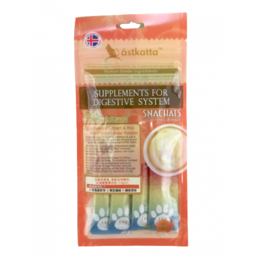 ástkatta - Grain Free Tuna & Chicken & Carrot Snackats For Cats 14gx4