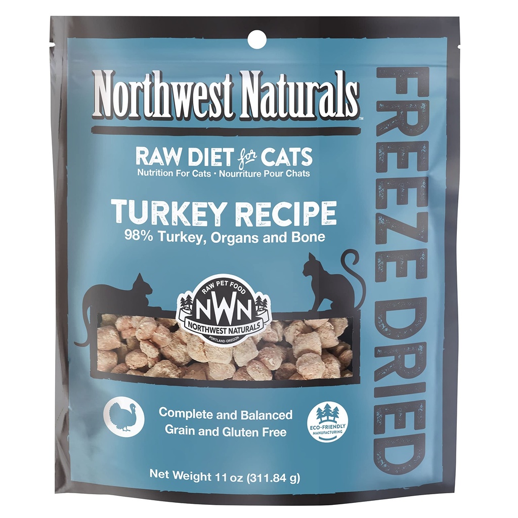 Northwest Naturals 無穀物脫水凍乾貓糧 - 火雞配方 11oz