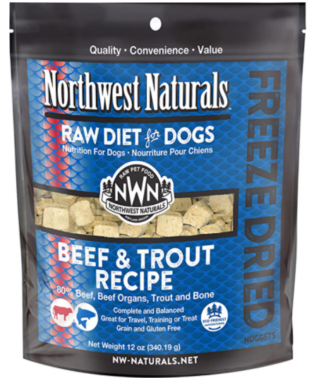 Northwest Naturals 無穀物脫水凍乾犬糧 - 牛+鱒魚配方 12oz 