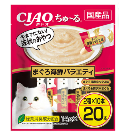 CIAO Japanese Meat Paste Meal Pack(Tuna & seafood) flavor 14gx 20 #DSC-01