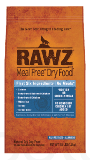 RAWZ Meal-Free Salmon, Dehydrated Chicken & Whitefish Dog Food Recipe 1.5kg