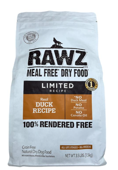 RAWZ Limited Real Duck Dog Food Recipe 1.5kg