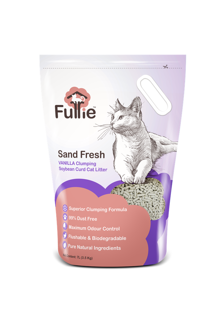 Furrie Thin Strips Fresh Vanilla Clumping Corn Tofu Cat Litter 7L