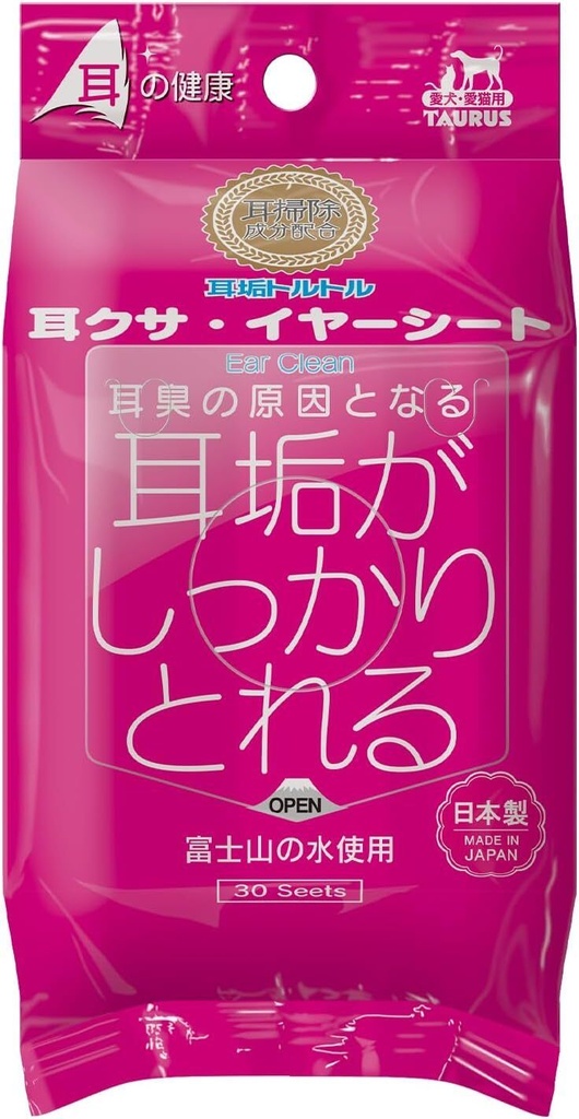 TAURUS 「日本直送」寵物潔耳用濕紙巾 30張